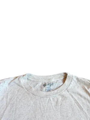 John Galt Paradise Cove Malibu Heather Cream Palm Tee Shirt Fit One Size Women's thumbnail 3