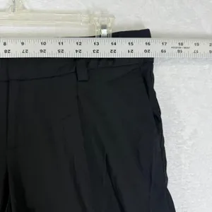 Alice + Olivia Black Wool Blend Cuffed Straight Leg Trousers Pants 9B-104-513‎ 6 thumbnail 3