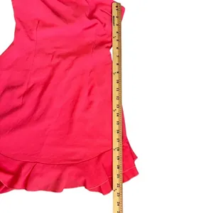 Lucy in the Sky Aubrey Ruffle Dress in Red Coral Sz S Open Back Mini‎ Preppy thumbnail 7