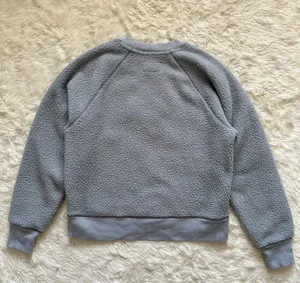 Everlane Sweatshirt ReNew Fleece Raglan Long Sleeve Crewneck Smoke Light Blue M thumbnail 6