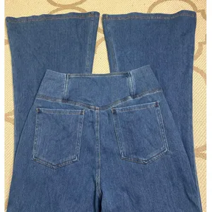 Halara Flex High Waisted Crossover Pocket Washed Flare Jeans Size Medium thumbnail 3