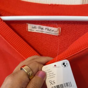 Free People We The Free Camden sweatshirt in Scarlet Sun thumbnail 7