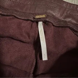 Free People Midnight Burgundy Faux Suede High Rise‎ Ankle Leggings Size S thumbnail 7