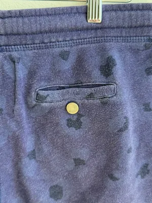 Zoe Karssen Leopard Print Sweat Shorts XS Blue Lounge Y2K thumbnail 7
