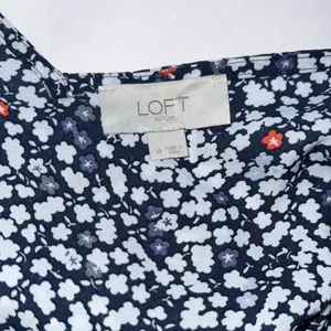 LOFT White and Blue Camisole Top with V-Neckline thumbnail 6