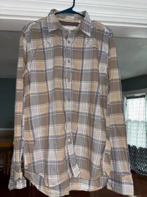 Guess Collard Shirt Men's Western Pearl Snap Vintage Embroidered Country thumbnail 1