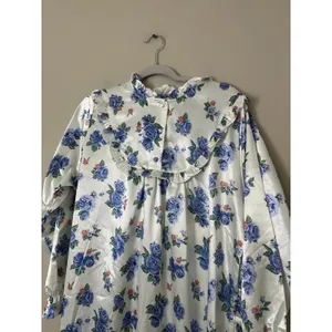 Vintage Sarah Morgan Satin Maxi Nightgown‎ Womens M Cottagecore Floral Granny thumbnail 2