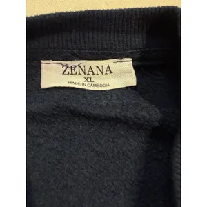 Zenana Navy Blue Oversized Crop Crewneck Sweater XL D46 thumbnail 7