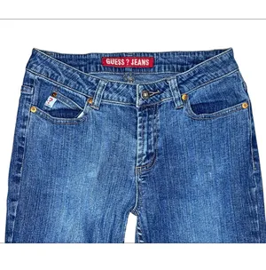 Vintage 90s Guess Jeans Straight Leg Womens 29 Mid Rise Triangle Logo Y2K Grunge Denim thumbnail 2