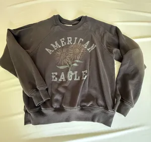 American Eagle Outfitters Charcoal Graphic Crewneck Sweatshirt thumbnail 1