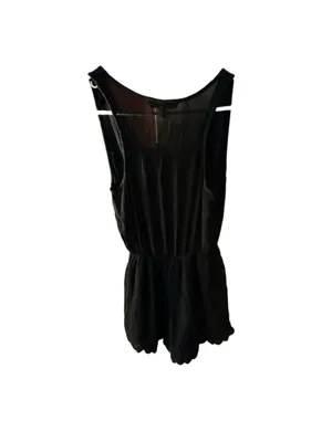 Abercrombie & Fitch Black Crochet Hem Sleeveless Romper thumbnail 5