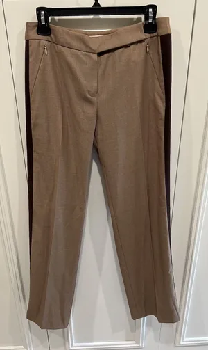 La Feta Brown Dress Pants Size 38 US 6/8 Side Stripe Equestrian‎ Designer thumbnail 1
