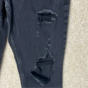 Faded‎ distressed black skater jeans size 00 100% cotton Aeropostale Mom jeans thumbnail 3