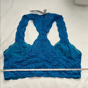 Free People Vibrant Blue Lace Bralette thumbnail 9