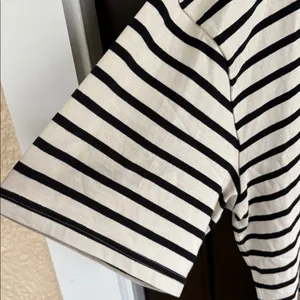 NWT GAP Striped Heavy Weight Tee Black Ivory Size 3X thumbnail 4