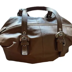 Coach F17220 Soho Shoulder Bag Purse Brown Leather Boho Slouchy Classic thumbnail 7
