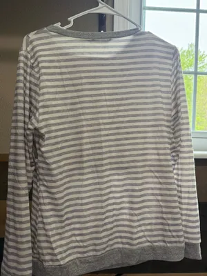 Maternity Nursing Pajamas Set, Breastfeeding Gray Size M thumbnail 4