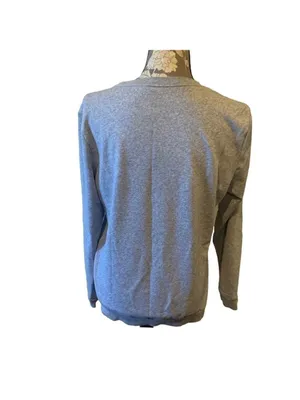 ADIDAS Gray Long Sleeve Logo T-shirt size medium thumbnail 4