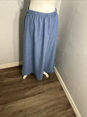 Blu Pepper Light Blue Maxi Skirt with Elastic Waist thumbnail 3
