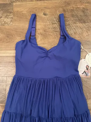 NWT! Blogilates Target X Popflex Viral Sweetheart Ballerina Dress Royal Blue Med thumbnail 7