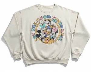 Disney Parks sweatshirt Sz XL "Let the Good Times Roll" Graphic Mickey thumbnail 1