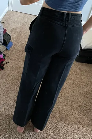 Adika Wide Leg Black Jeans thumbnail 2