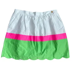 Lilly Pulitzer Colorblock Stripe Mimosa Skirt Scallop Hem Pockets Size‎ Large thumbnail 3