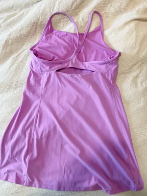 Athleta Vital Activewear Dress Size XL Orchid Pink Strappy T- Back Shelf Bra thumbnail 4