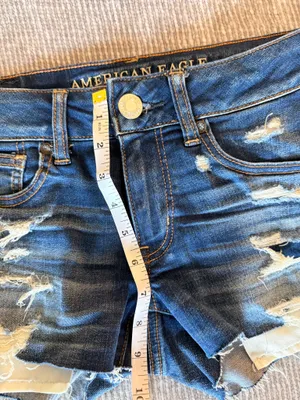 NWOT Dark Blue Distressed Denim Shorts - Sz 0 thumbnail 6