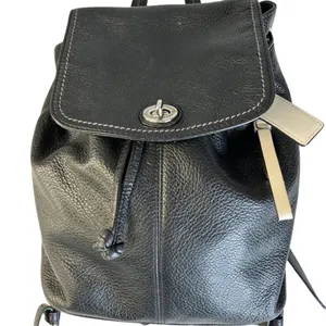 Coach Black Leather Backpack‎ thumbnail 2