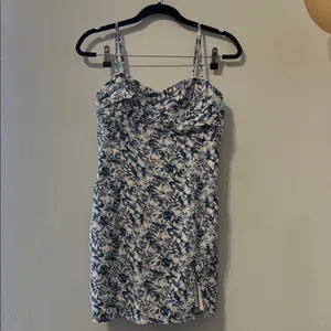 Abercrombie & Fitch Blue Floral Mini Dress Size Medium thumbnail 2