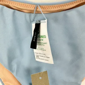 J.Crew Curved Waist Cheeky Bikini Bottom Beach Swim Minimalist Blue Large NWT thumbnail 9