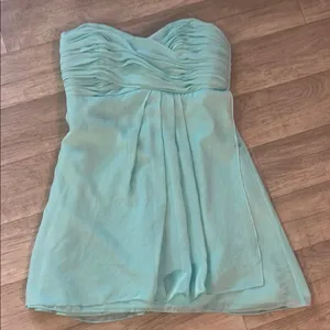 Jordan ice sky blue pleated Elegant Strapless Aqua Dress prom sz 6 READ thumbnail 1