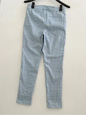 like an angel Blue Gingham Slim Ankle Pants thumbnail 6