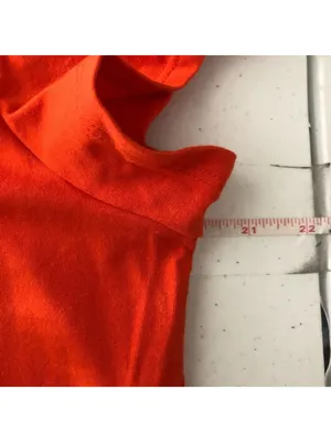 Eileen Fisher Womens T-Shirt Dress Orange L Organic Cotton Spandex Short Sleeve thumbnail 5