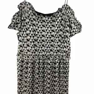 Zara Metallic silver black Cocktail mini Dress thumbnail 6