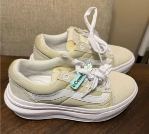 New Vans Shoes M3.5 W5 Old Skool Comfy‎ Cush Over Sand Ivory Casual Platform thumbnail 1