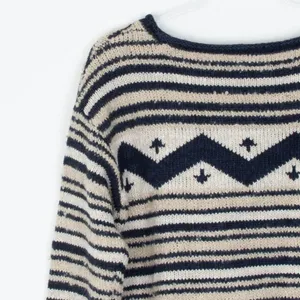 Lauren Ralph Lauren Chevron Striped Wool‎ Blend Sweater Size XL Fair Isle Nordic thumbnail 6
