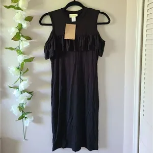 NWT enough about me size small sleeveless ruffled bodice dress thumbnail 2
