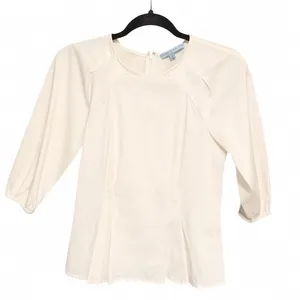 Antonio Melani Ivory Connie Blouse Woven Pleated Puff Sleeve Top 9190M312 Size 2 thumbnail 1