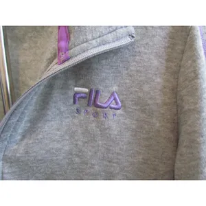 Fila‎ Sport Track Jacket Large Gray Purple Full Zip Athleisure Y2K Activewear thumbnail 8