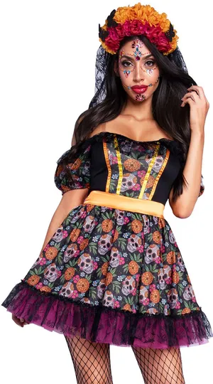 NEW Leg Avenue Marigold Catrina Day of the Dead Costume Size Small thumbnail 1