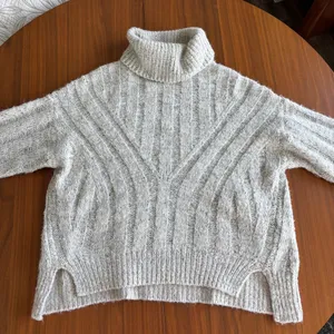 Moon River Chunky Knit Ribbed Turtleneck Sweater M Flecked Coastal Grandma Chic thumbnail 4