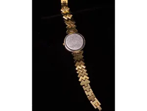 Women's Gold Tone Quartz Dress Watch with Sparkling Rhinestone Crystals thumbnail 4