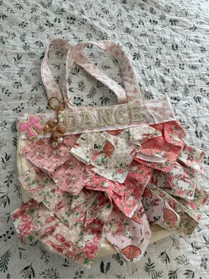 Handmade Bag With Handkerchief “Dance” Lover Tote Canvas Bag thumbnail 9