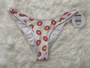 Zumiez Odd Future Donut High Leg Hipster Bikini Bottoms Size Medium thumbnail 1