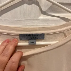 Ruff Hewn Grey Womens Cream Embroidered Raglan Long Sleeve Top‎ Large thumbnail 4