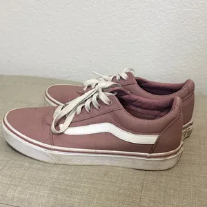 Vans Mauve and White Low-Top Sneakers 8.5 thumbnail 4