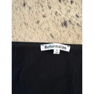 Reformation Emely Knit Top Black Ribbed Size‎ Small thumbnail 5