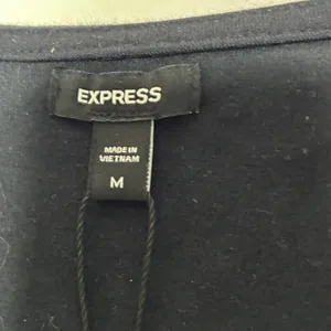 Express Black Square Neck Long Sleeve Tee Shirt Cotton Blend NWT Womens Medium thumbnail 4